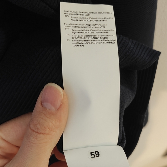 NWOT Hugo Boss Textor Quarter Zip Pullover Mens Small Sweater Navy Blue - Picture 9 of 11